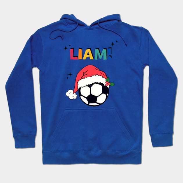 Liam Custom Request Personalized - Christmas Soccer Ball Hoodie by Pop Cult Store